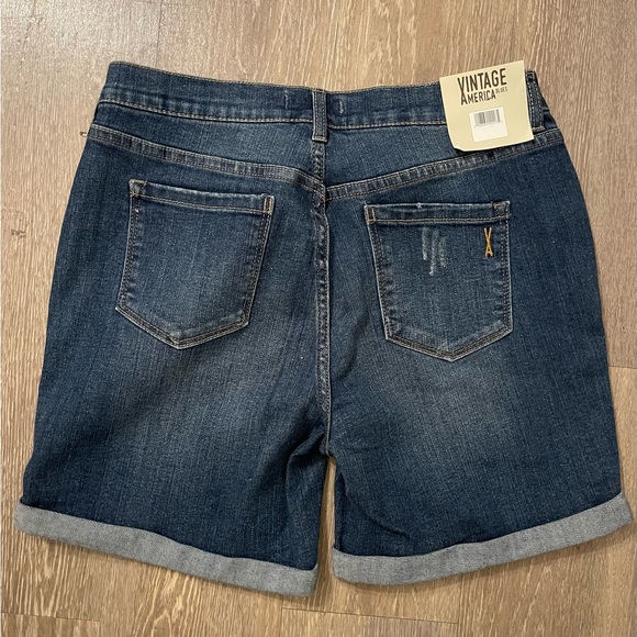 Vintage America Floral Embroidered Boho Jean Shorts Sz 4 New! - Picture 4 of 6